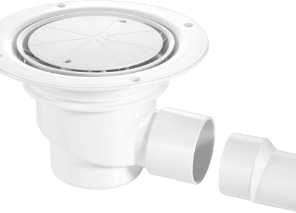 McAlpine TSG1-WH 75mm Water Seal Gully with Horizontal Outlet for Sheet Flooring