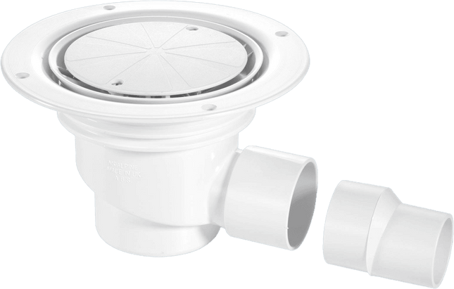 McAlpine TSG1-WH 75mm Water Seal Gully with Horizontal Outlet for Sheet Flooring