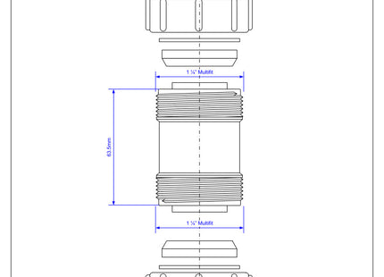 McAlpine S28M 1¼" Multifit Straight Connector