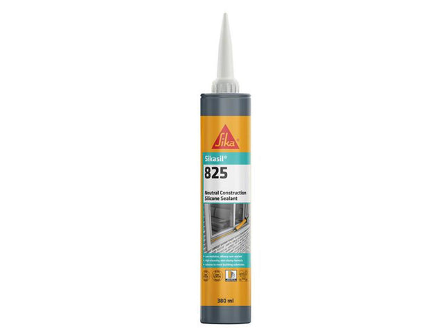Everbuild Sika Sikasil-825 Silicone Sealant White 380Ml