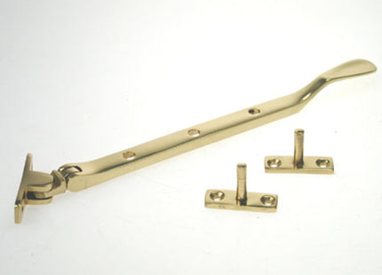 Owlett-Jaton Victorian Casement Stay Polished Brass 250mm / 10" - Kx486 (Box of 5)
