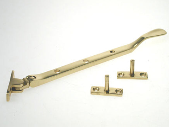 Owlett-Jaton Victorian Casement Stay Polished Brass 250mm / 10" - Kx486 (Box of 5)