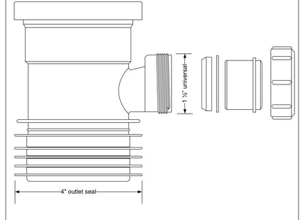 McAlpine WC-BP1 Boss Pipe for use with WC Connectors