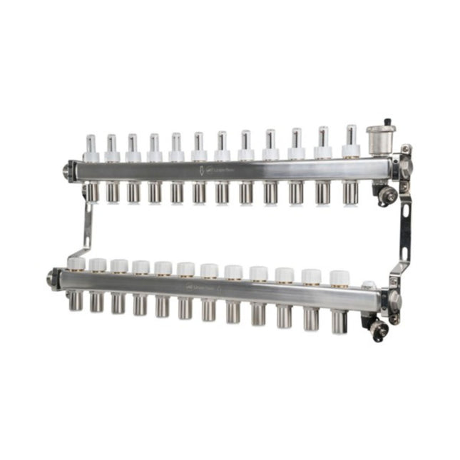 John Guest Speedfit 15mm 12 Port UFH Manifold - JGUFHMAN12/4 for Underfloor Heating