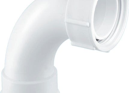 McAlpine T1 1½" 90° Bend - BSP Male Thread x BSP Coupling Nut