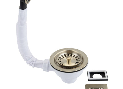 McAlpine 1.5" Universal Basket Strainer Waste and O/flow Brushed Brass