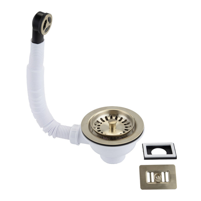 McAlpine 1.5" Universal Basket Strainer Waste and O/flow Brushed Brass