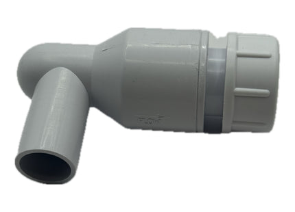 McAlpine R29-NRV 90° Elbow with integral Non-Return Valve Plain Tail Inlet x 19/23mm Universal Outlet