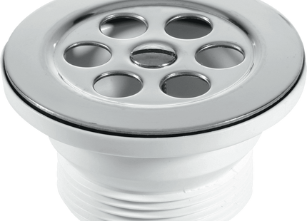 McAlpine BSW10P-F 1½" Shower Waste: 70mm Stainless Steel Flange: Centre Pin Model