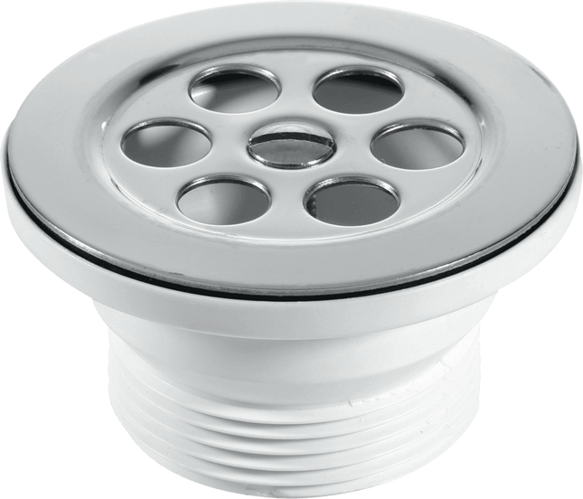 McAlpine BSW10P-F 1½" Shower Waste: 70mm Stainless Steel Flange: Centre Pin Model