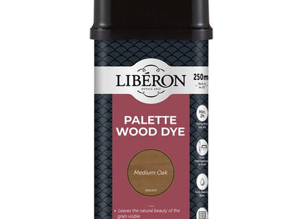 Liberon Palette Wood Dye Hardwood & Softwood Furniture 250ml Medium Oak 014337