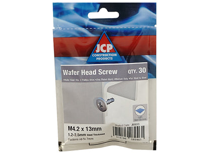 JCP Fixings Metalfix Self-Drilling Screws Wafer Head - 4.2 x 13mm (Box of 150)
