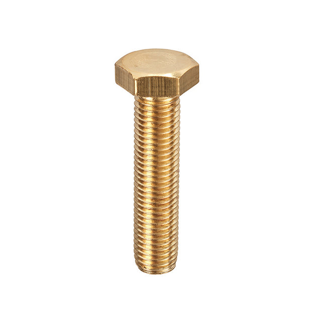 Unifix Brass Hexagon Setscrews DIN 933 - M6 x 16 (Box of 100)