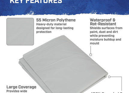 Heavy-Duty Polythene Dust Sheet 3 x 4m