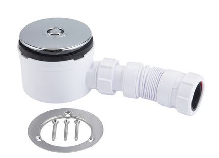 McAlpine 3 Pin Shower Trap + Flex Adaptor - Chrome Plastic