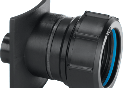 McAlpine BOSS110TCAST-BL Black Mechanical Two Piece Cast Iron Soil Pipe Boss Connector to suit 22mm drill size