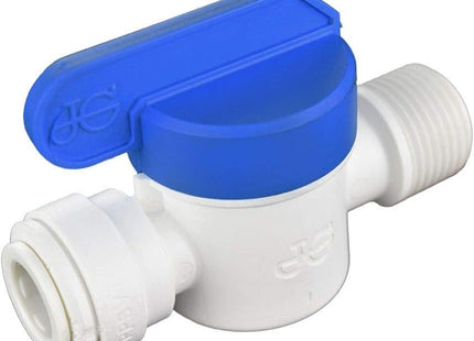 John Guest Speedfit Push Fit Male Shut Off Valve 3/8" Tube OD x 3/8" Male NPTF Thread