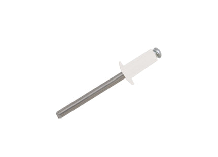 JRP Riveting Products 3.2 x 18mm Aluminium / Steel Dome Head Ral 9016 White JRP Rivets (Box of 500)