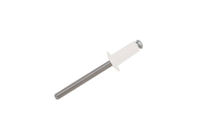 JRP Riveting Products 4.8 x 18mm Aluminium / Steel Dome Head Ral 9016 White JRP Rivets (Box of 250)
