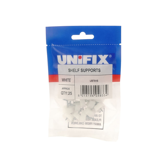 Unifix Shelf Supports - White (Box of 125)