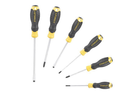 Stanley Hand Tools Cushion Grip Screwdriver Set, 6 Piece