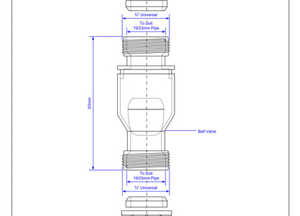 McAlpine R28-NRV Non-Return Valve with 19/23mm Universal Connections