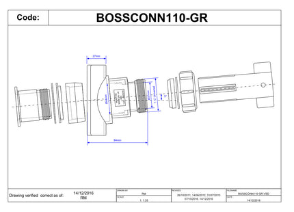 McAlpine BOSSCONN110-GR Two Piece Cast Iron Soil Pipe Boss Connector