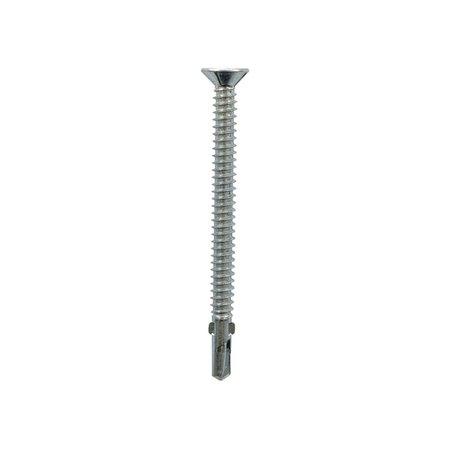 JCP Fixings Woodfix Self-Drilling Screws Light Section DIN 7504P Bright Zinc Plated - 5.5 x 80mm (Box of 100)