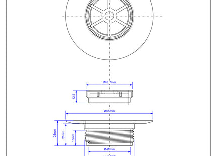 McAlpine STW85CPB Standard Waste for STW 1½" Shower Traps