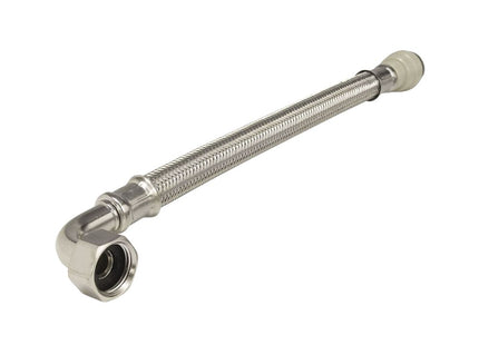John Guest Speedfit Braided Hose 300mm 15mm x 1/2" Elbow (Pack of 1) FLX36