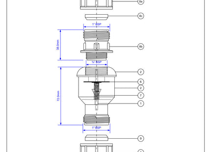 McAlpine CONVALVE In-Line Vertical Non-Return Valve