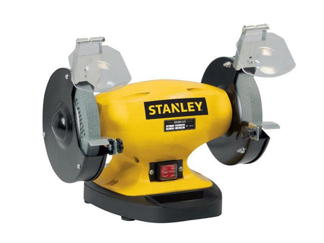 Stanley Machines SXGB150E Bench Grinder with 2 Grinding Wheels 240V, 330W - Perfect for Finishing Work