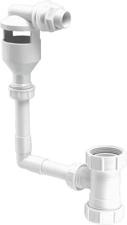 McAlpine TUNKIT-3 WC Overflow Kit with Tun Dish Overflow into flush pipe.