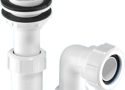 McAlpine 1.25" Tubular Basin Trap with Waste C-BASIN2