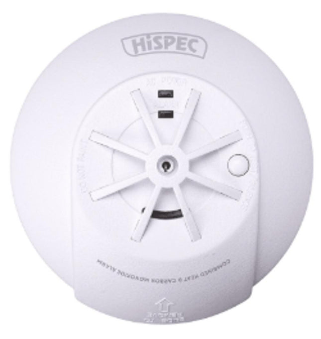 Hi-Spec Hssa/Hco/Ff10 Mains Powered Interconnectable Combi Heat & Carbon Monoxide Detector