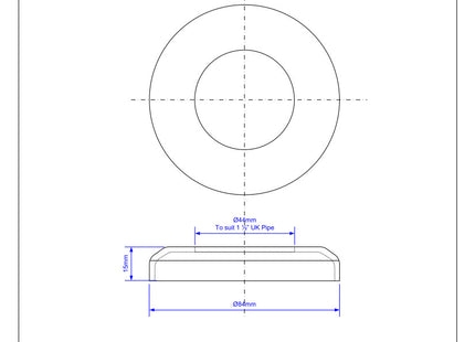 McAlpine T17 1½" Wall Flange