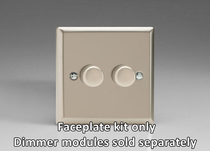 Varilight 2-Gang Matrix Kit For Rotary Dimmers Satin Finish
