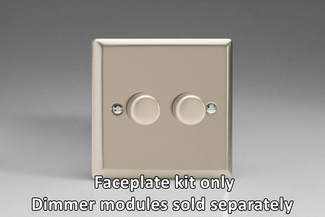 Varilight 2-Gang Matrix Kit For Rotary Dimmers Satin Finish