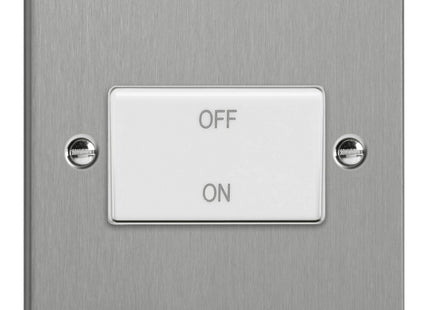 Varilight 10A Fan Isolating Switch (3 Pole) Brushed Silver