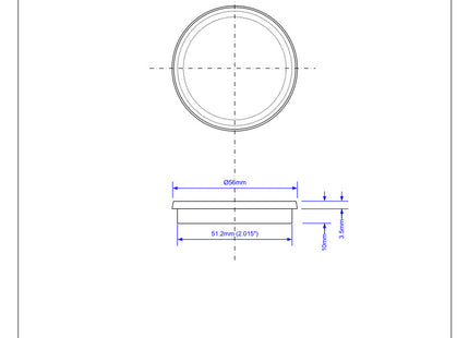 McAlpine Z23M 2" Multifit Blank Cap without nut