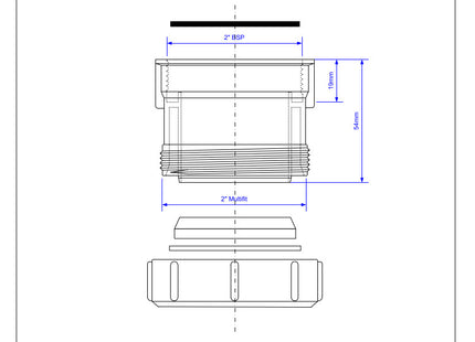 McAlpine Multifit x Female Connector 54mm x 2''      Z29