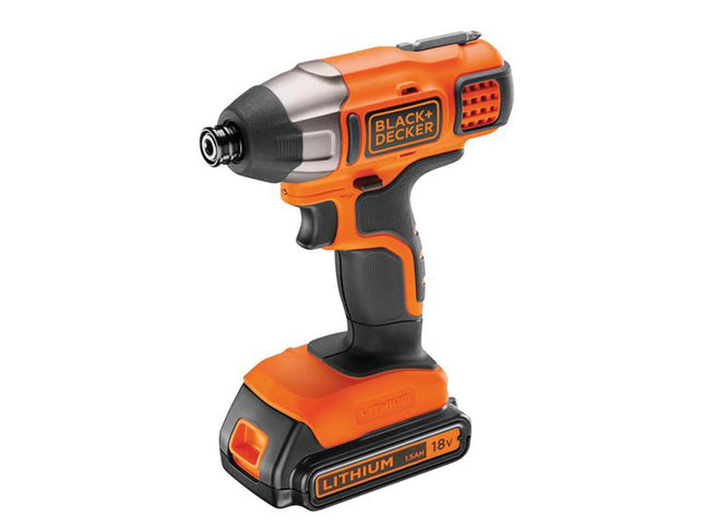 Black + Decker BDCIM18C1 Impact Driver 18V, 1 x 1.5Ah Li-Ion - BDCIM18C1-GB
