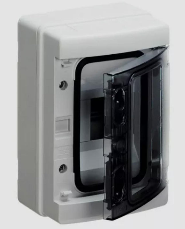 Gewiss 396mm X 316mm X 188mm Pvc Adaptable Box With Deep Lid Grey Ip56