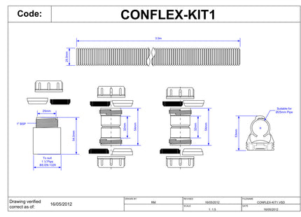 McAlpine CONFLEX-KIT1 Flexible Condensate Pipe Kit