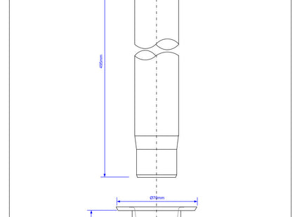 McAlpine SWS-18 1¼"x 18" Standing Waste x 1½" Tail