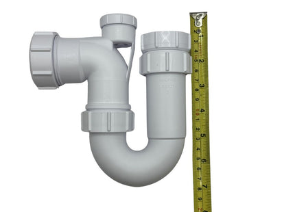 McAlpine ASA10V-FS 75mm Water Seal Adjustable Inlet Tubular Swivel Anti-Syphon (Silentrap) 'P' Trap Universal Outlet Fixed Stalk