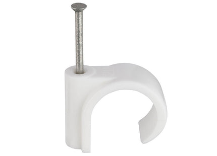 Unifix White Masonry Nail Pipe Clips - 22.0mm (Box of 100)
