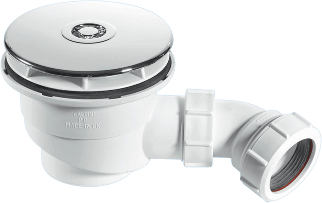McAlpine Chrome on Plastic Waste 110mm Flange and Cover 90 x 50mm  1.5''    ST90CP10-HP2