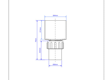 McAlpine TUN-1 1½" Tun Dish with ¾" Pushfit Outlet