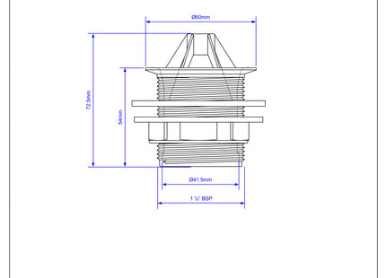 McAlpine 1.5" Domed Urinal Waste    WU11